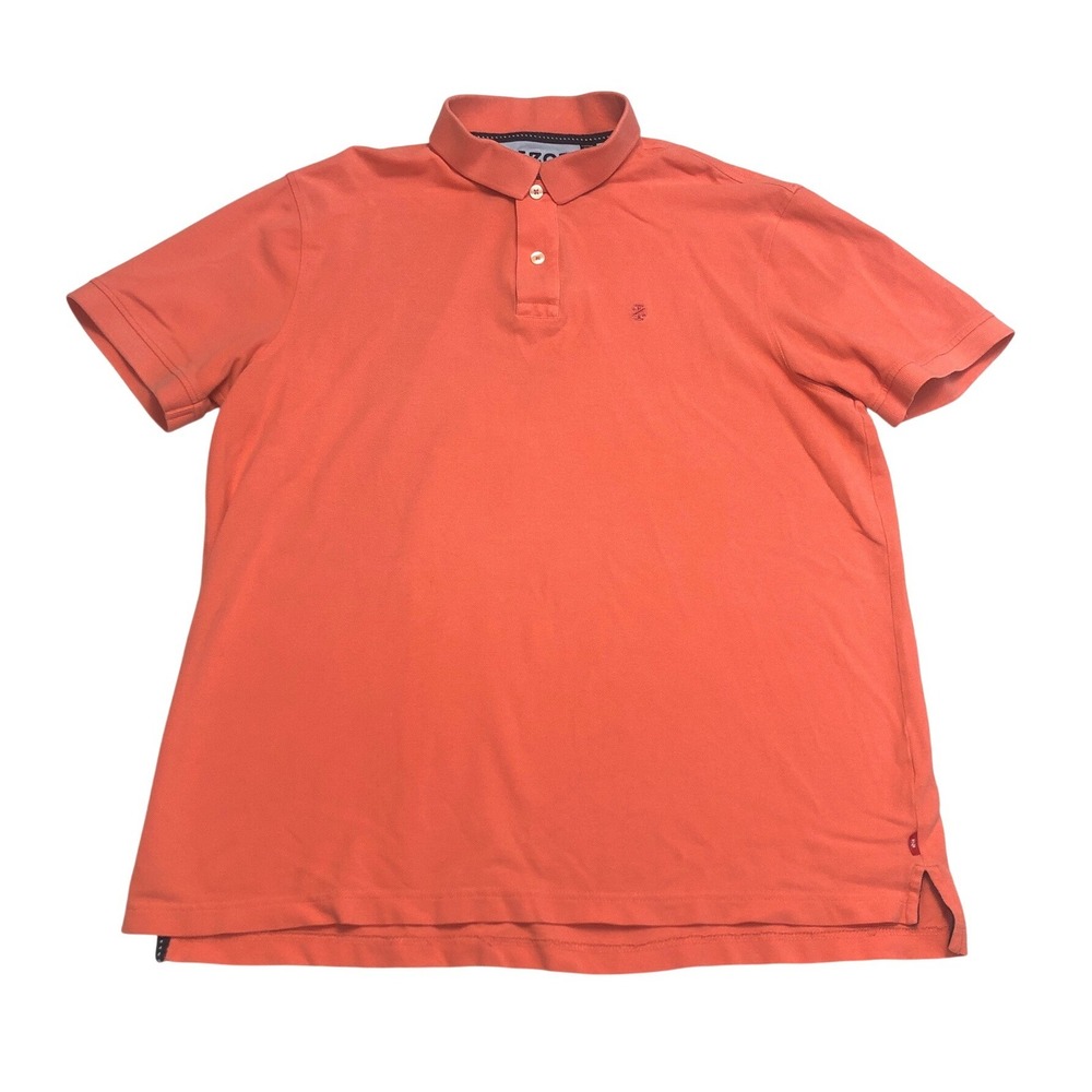 IZOD Heritage Polo Shirt Mens XL Coral Orange Cotton Pique Short Sleeve 4588699